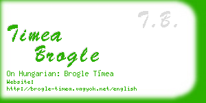 timea brogle business card